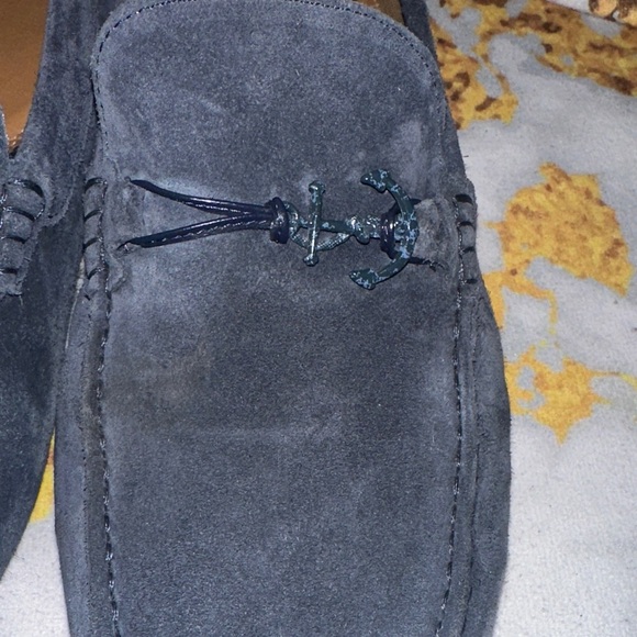 Aldo Dark Suede Slip-On Loafers - Picture 4 of 12